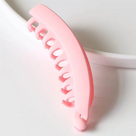 Large Banana Hair Claw Clip – Non-Slip Frosted Hair Clip for Women | Solid Color Ponytail Holder for Fine Hair