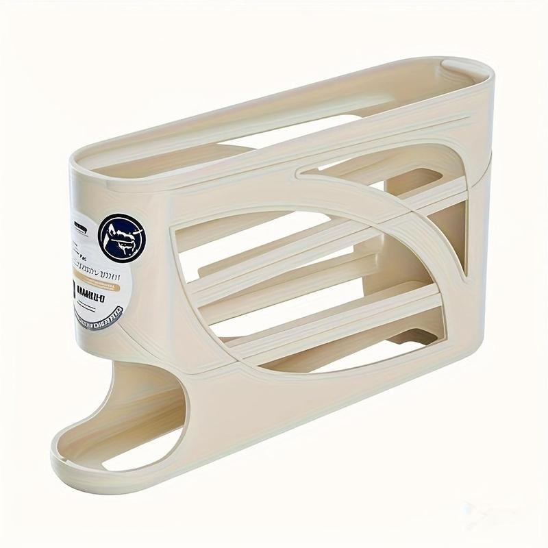 Automatic Rolling Egg Organizer for Fridge – 4-Tier Space-Saving Egg Holder | Holds 32 Eggs | Smart Kitchen Storage Rack